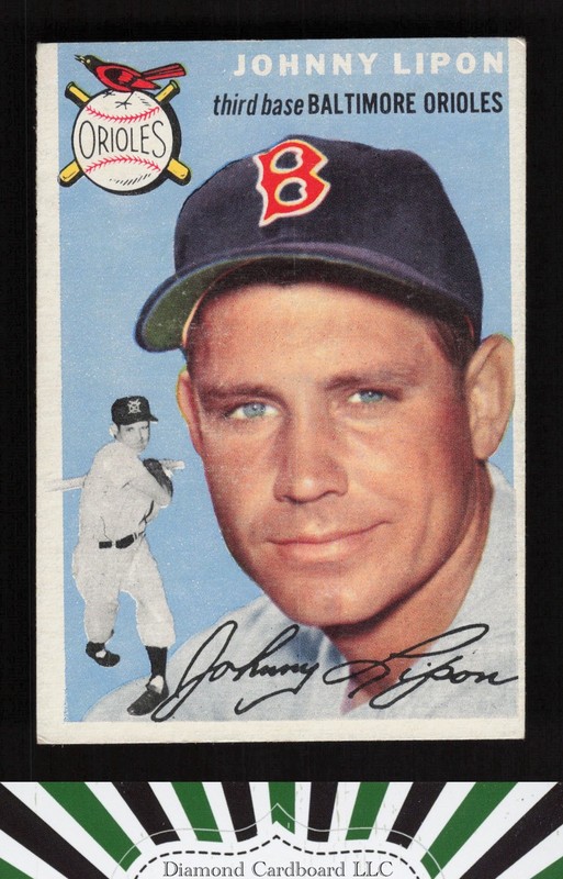 1954 Topps #19 Johnny Lipon VGEX k, front