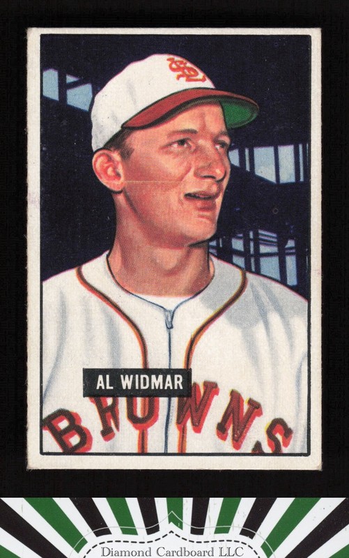 1951 Bowman #281 Al Widmar VGEX, front