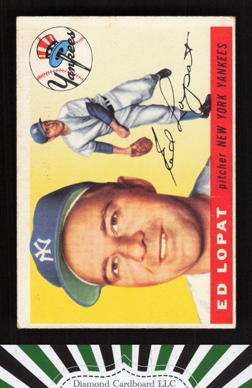 1955 Topps #109 Ed Lopat VGEX k, front