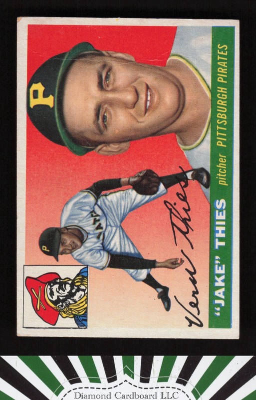 1955 Topps #12 Jake Thies GD b, front