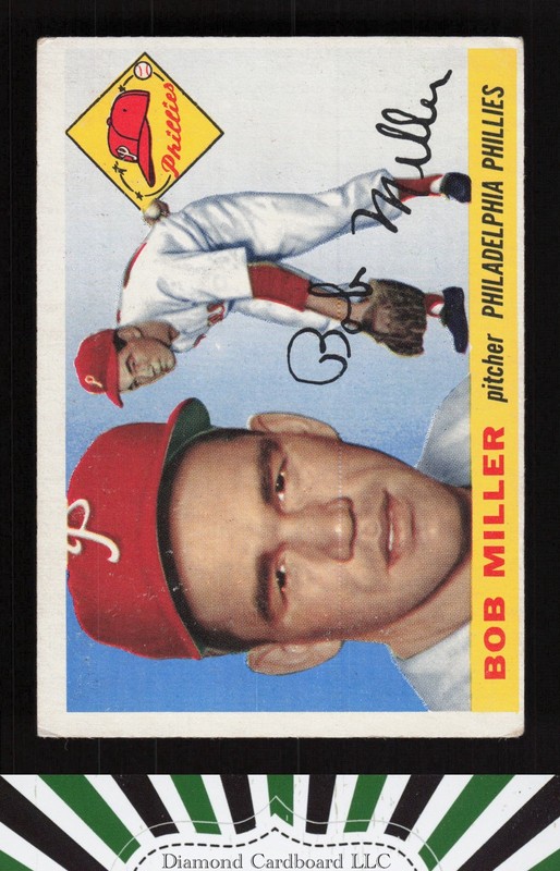 1955 Topps #157 Bob Miller VGEX a, front
