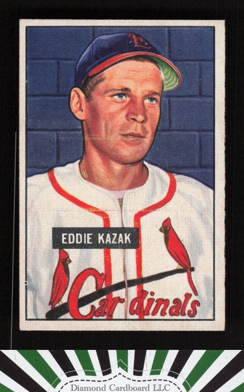 1951 Bowman #85 Eddie Kazak EX, front