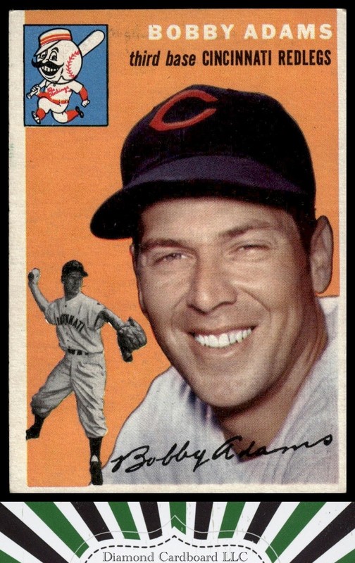 1954 Topps #123 Bobby Adams VG+ j, front