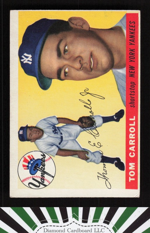 1955 Topps #158 Tom Carroll VGEX b, front