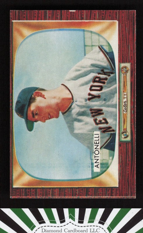 1955 Bowman #124 Johnny Antonelli EX, front