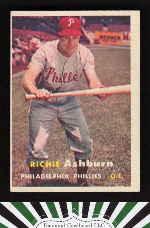 1957 Topps #70 Richie Ashburn VGEX g, front