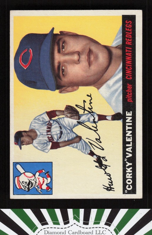 1955 Topps #44 Corky Valentine EX p, front