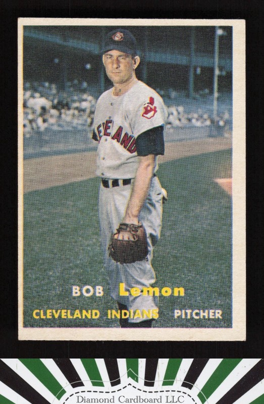 1957 Topps #120 Bob Lemon EX+ h, front