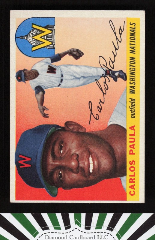1955 Topps #97 Carlos Paula VGEX+ m, front