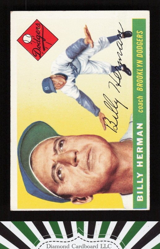 1955 Topps #19 Billy Herman VGEX q, front