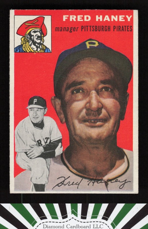 1954 Topps #75 Fred Haney EX b, front