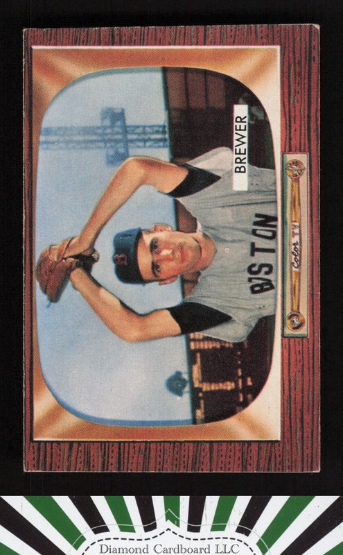 1955 Bowman #178 Tom Brewer EX, front