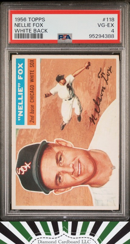 1956 Topps #118 Nellie Fox PSA 4 White Back [GREAT CENTERING}, front