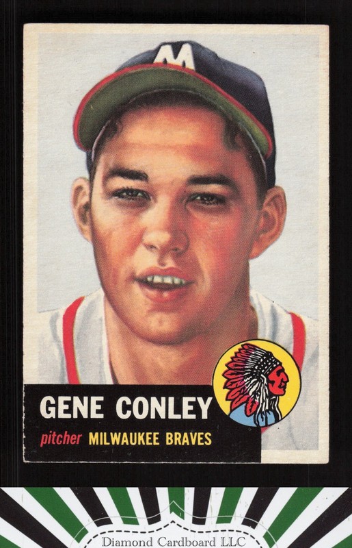 1953 Topps #215 Gene Conley EXMT g, front