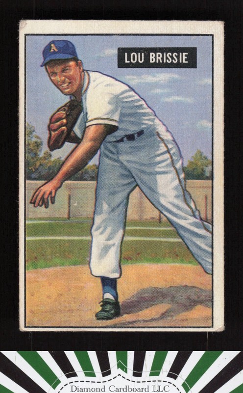 1951 Bowman #155 Lou Brissie VG+, front