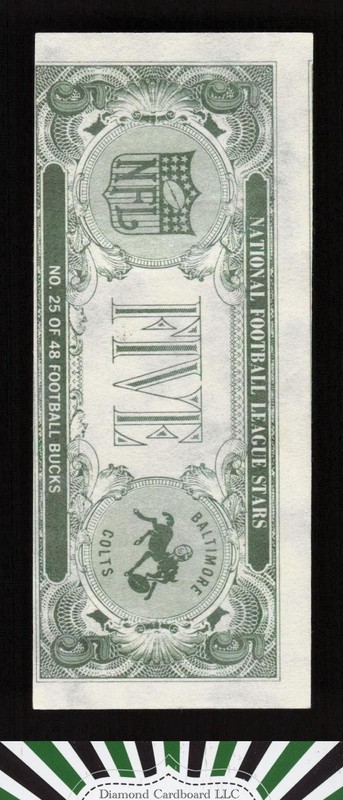 Topps Bucks #25 Raymond Berry, back