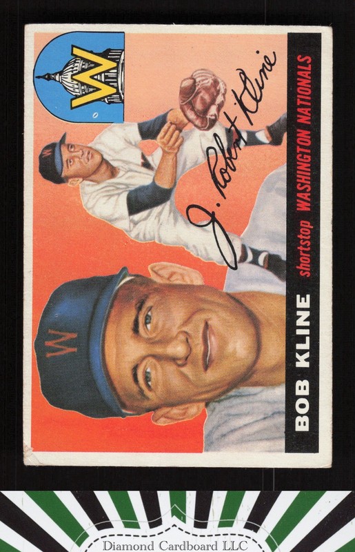 1955 Topps #173 Bob Kline VG+ m, front