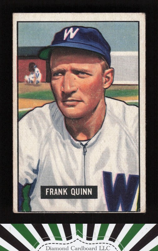 1951 Bowman #276 Frank Quinn VG (MISCUT), front