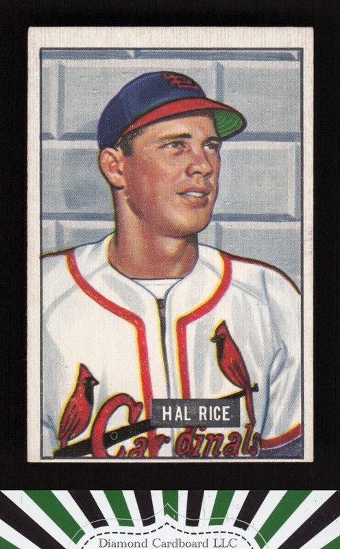 1951 Bowman #300 Hal Rice VGEX, front
