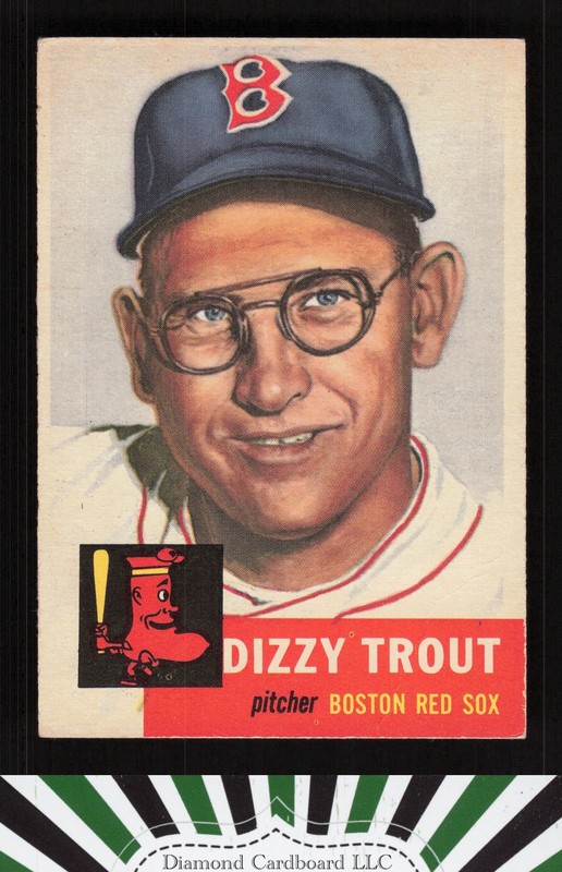 1953 Topps #169 Dizzy Trout VGEX b, front