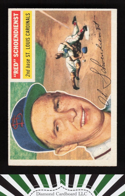 1956 Topps #165 Red Schoendienst VGEX m, front
