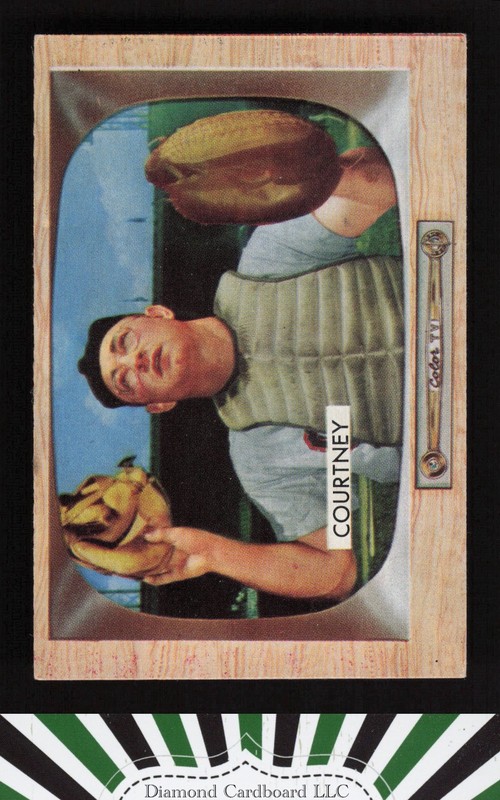 1955 Bowman #34 Clint Courtney EX, front