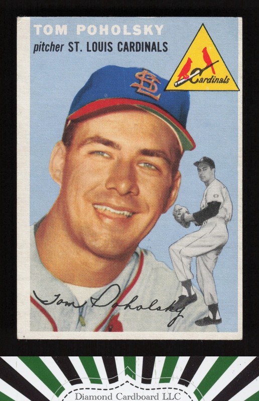 1954 Topps #142 Tom Poholsky VGEX m, front