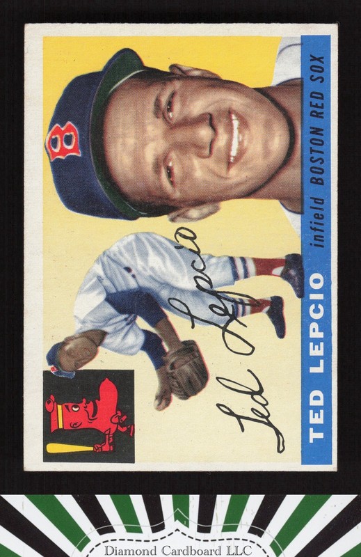 1955 Topps #128 Ted Lepcio VGEX k, front