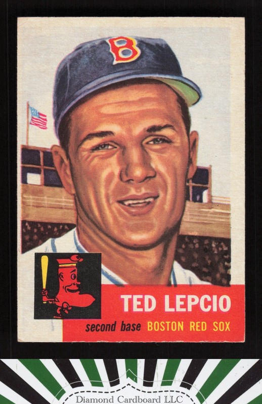 1953 Topps #18 Ted Lepcio VGEX d, front