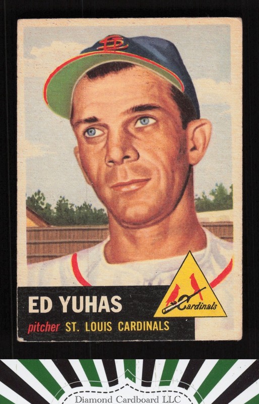 1953 Topps #70 Ed Yuhas VGEX b, front