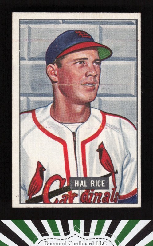 1951 Bowman #300 Hal Rice VGEX, front