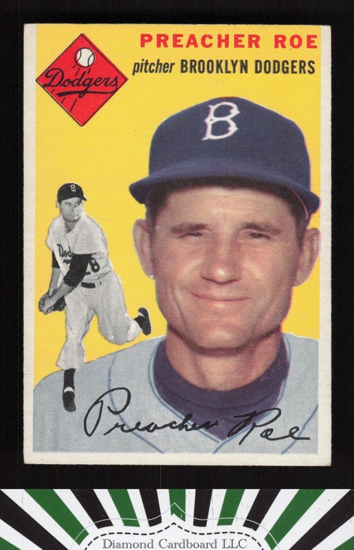 1954 Topps #14 Preacher Roe VGEX+ [NICELY CENTERED] d, front