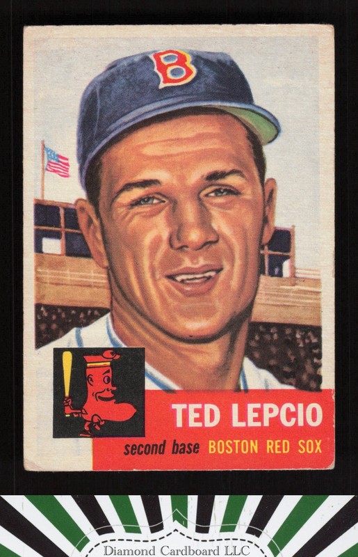 1953 Topps #18 Ted Lepcio VG+ e, front