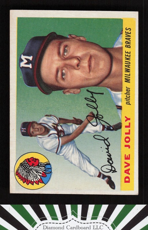 1955 Topps #35 Dave Jolly VG+ d, front