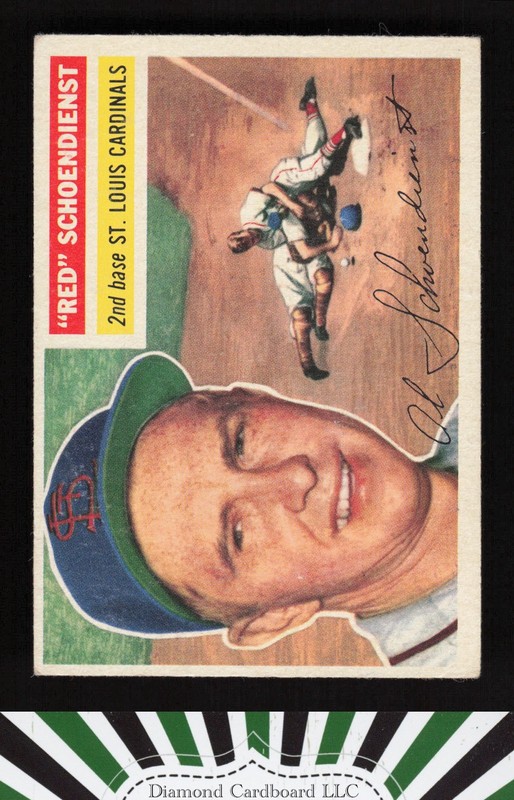1956 Topps #165 Red Schoendienst VGEX g, front