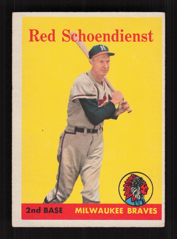 1958 Topps #190 Red Schoendienst VG+ e, front