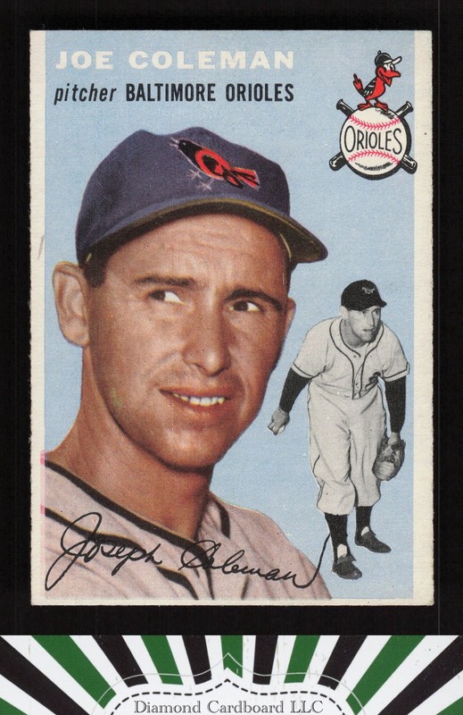 1954 Topps #156 Joe Coleman EX j, front