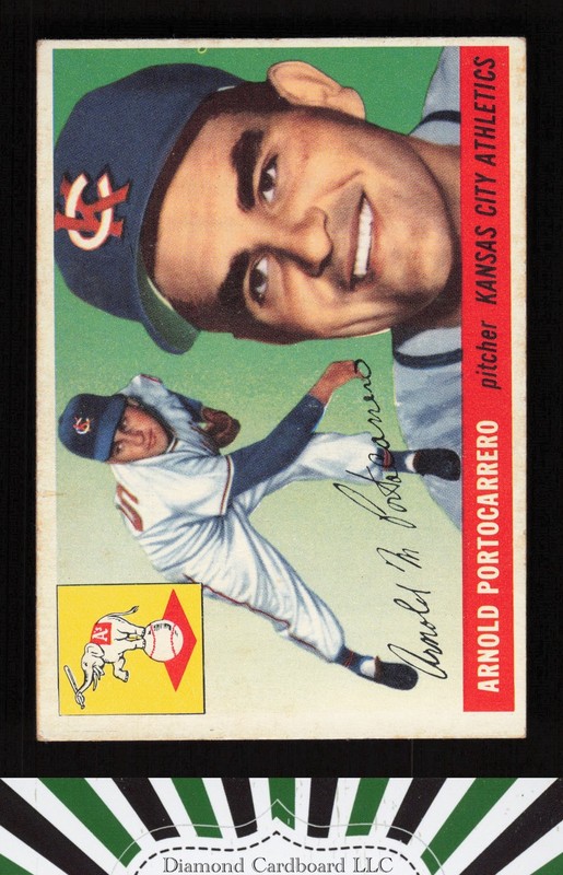 1955 Topps #77 Arnold Portocarrero VGEX g, front