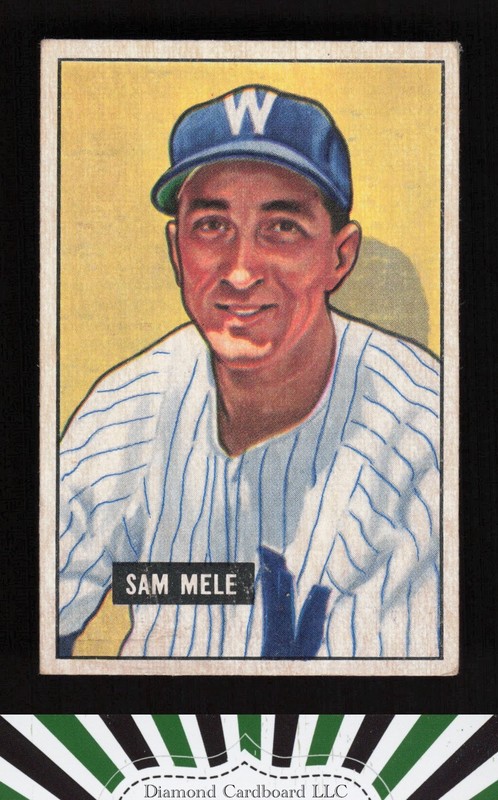 1951 Bowman #168 Sam Mele VGEX, front