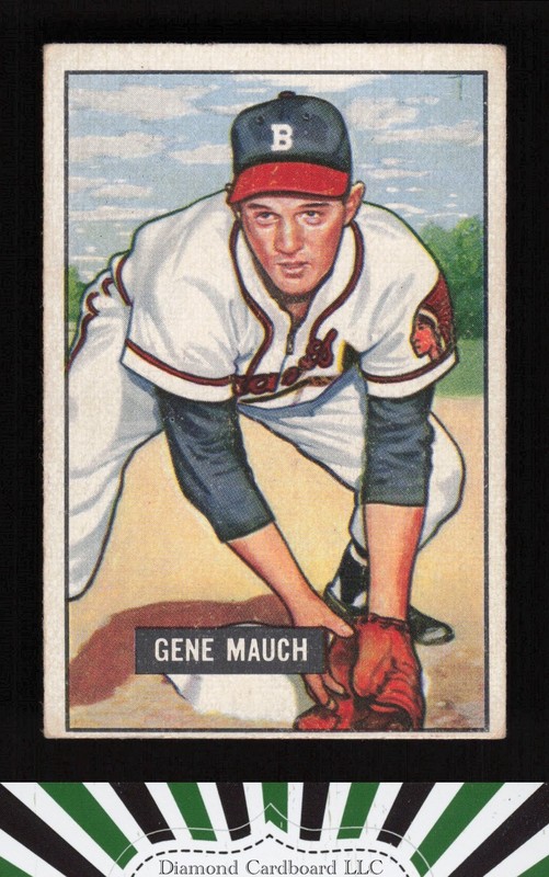 1951 Bowman #312 Gene Mauch VG+, front