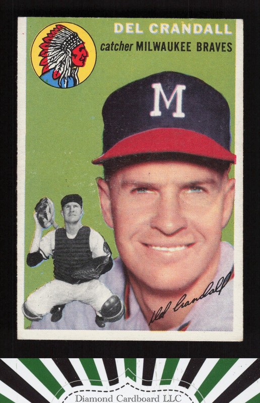 1954 Topps #12 Del Crandall EX e, front