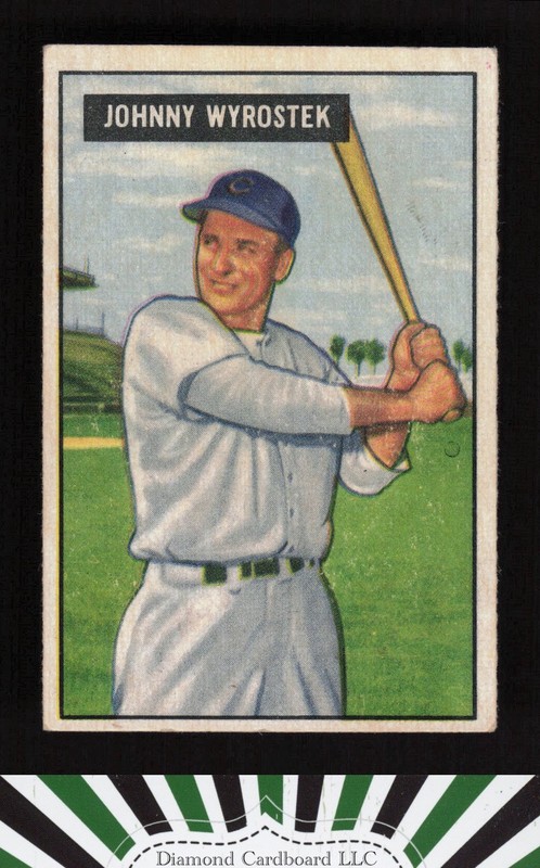 1951 Bowman #107 Johnny Wyrostek VGEX, front
