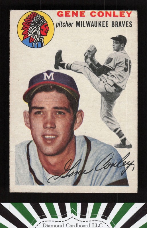 1954 Topps #59 Gene Conley GD+ c, front