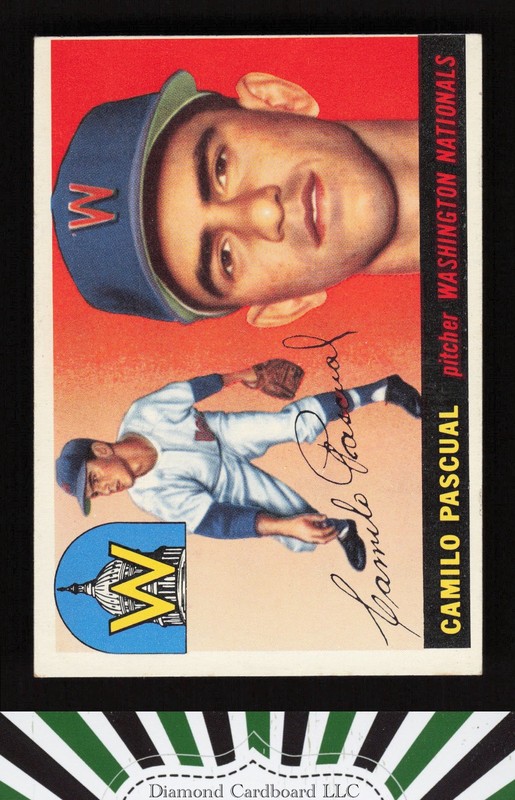 1955 Topps #84 Camilo Pascual VGEX l, front