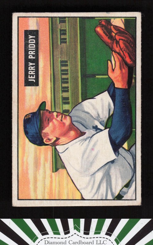 1951 Bowman #71 Jerry Priddy VGEX, front