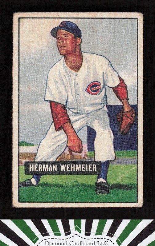 1951 Bowman #144 Herman Wehmeier GD+ [CENTERED][, front