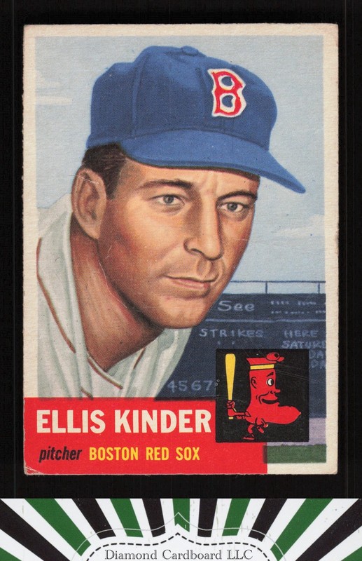 1953 Topps #44b Ellis Kinder GD (due to indents) d, front