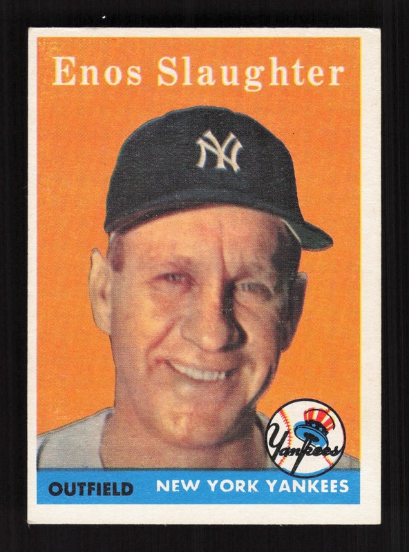 1958 Topps #142 Enos Slaughter EX i, front