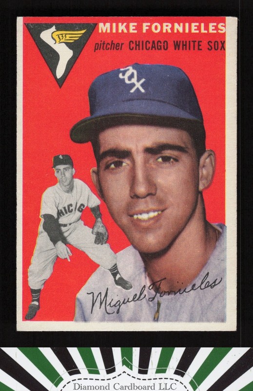 1954 Topps #154 Mike Fornieles EX c, front