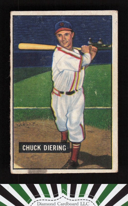 1951 Bowman #158 Chuck Diering GD, front